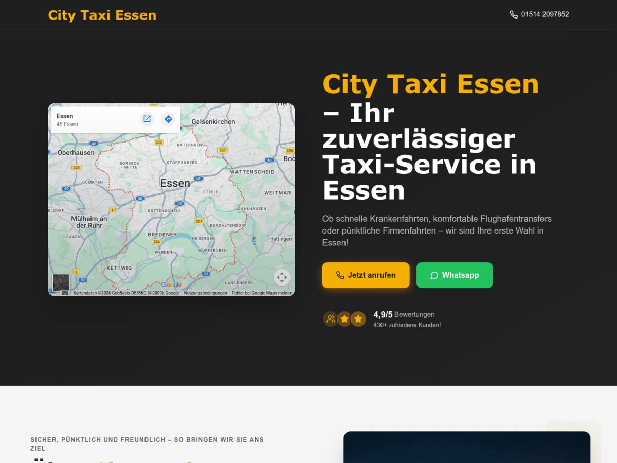City Taxi Essen – Mobilität Website