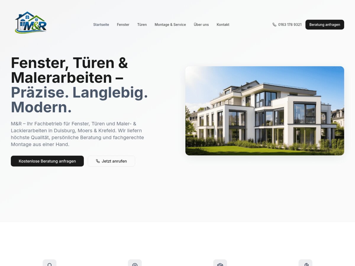 DFP Fenster & Türen – Handwerk Website