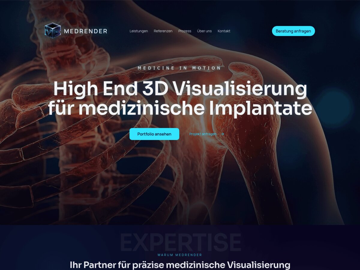 MedRender Studio – Medizin & 3D Website